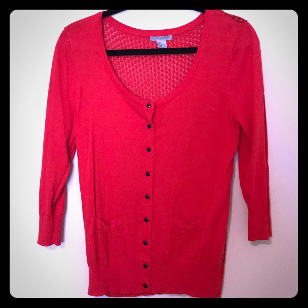 H & M Red Cardigan EUC